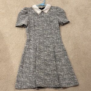 Karl Lagerfeld Gray Dress with White Collar